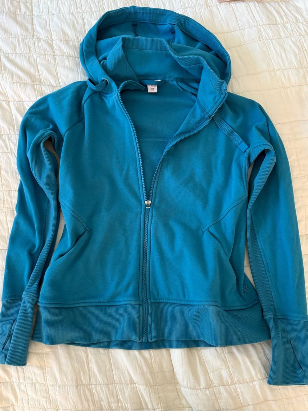 Athleta teal Hooded Zip-Up Women's Jacket - S NWOT